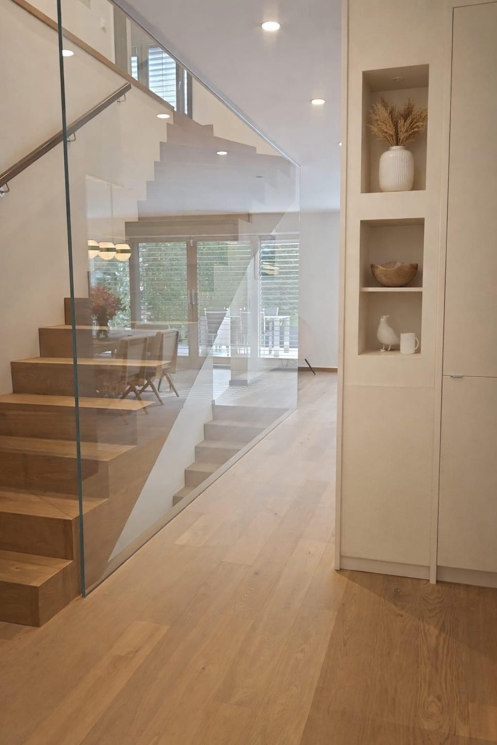 Clean interior with staircase